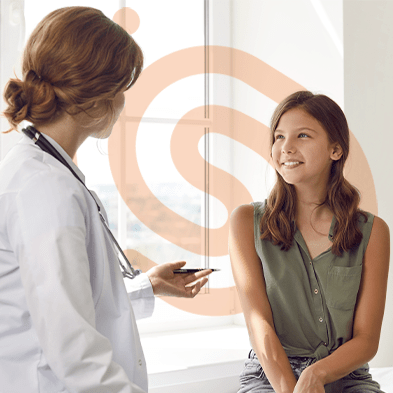 spiraldot health patient and doctor, patient smiling with doctor