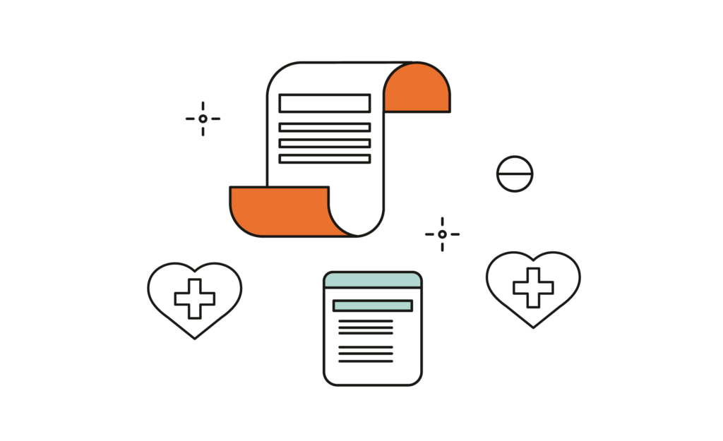 Continuous Learning Illustration, illustration showing hearts and devices to represent that the software is always learning